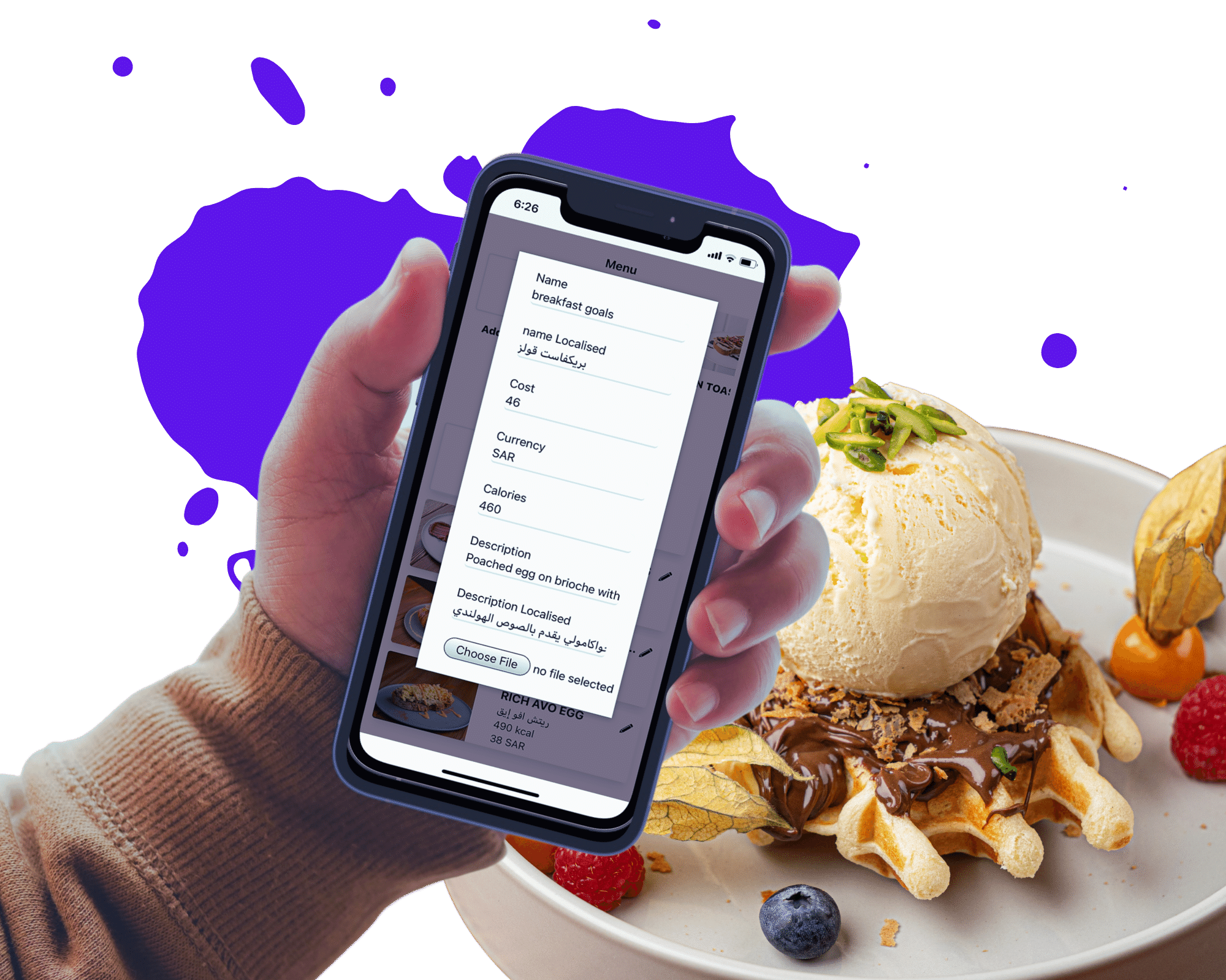 Manage your QR code menu from phone